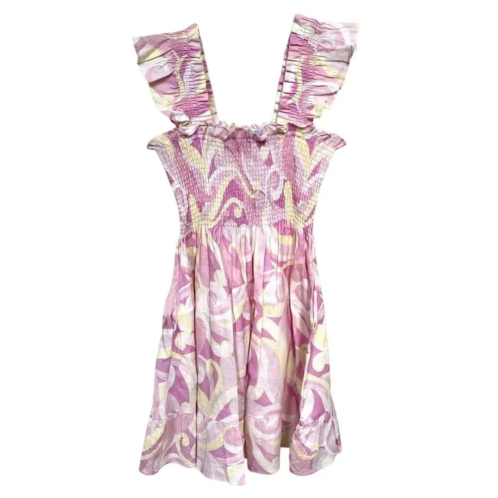 Hill House Pink and Yellow Mini Dress - Picture 8 of 15